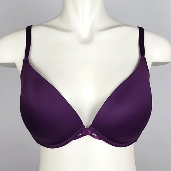 ⭐️2/ $40⭐️ La SENZA Obsession Dark Plum Purple Push Up Underwire Lace Bra 38D - Picture 5 of 14